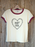 Ringer Cotton Baby Tee Shirt - Heart & Soul