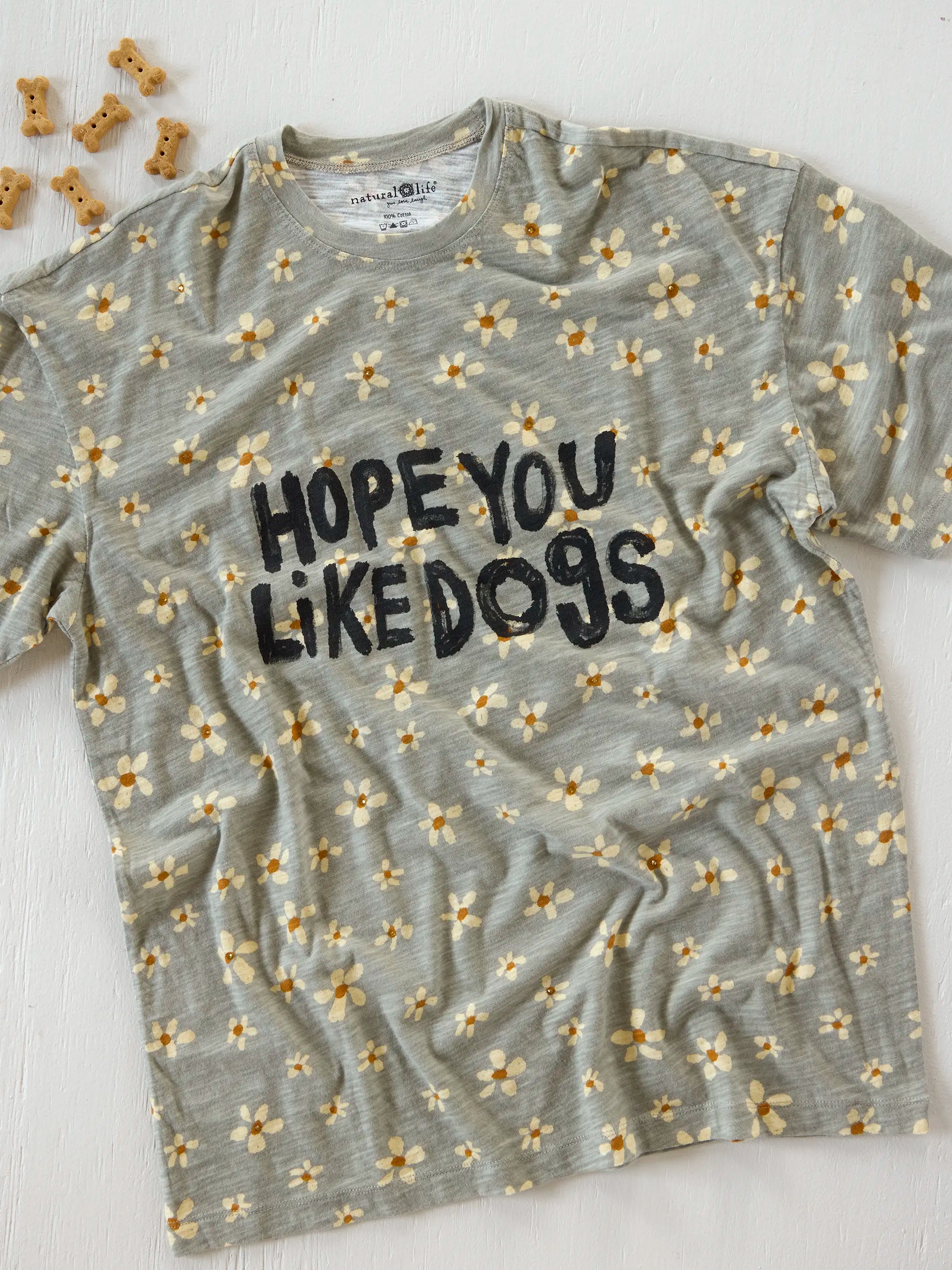 Life Is A Canvas Cotton Tee - Hope You Like Dogs