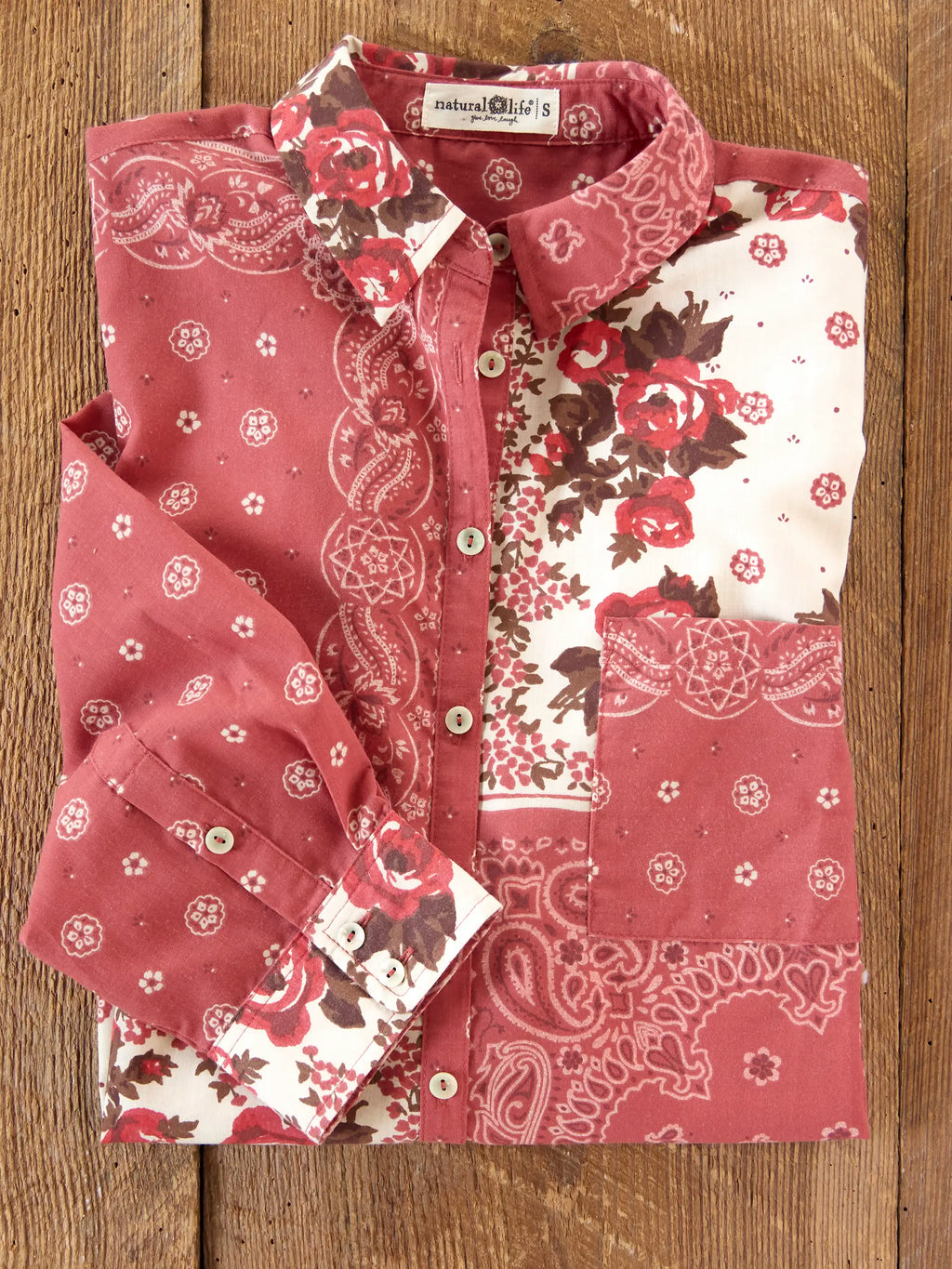 Lived In Button Down - Western Handkerchief Brick