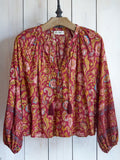 Get Up & Go Top - Sunnyfield Floral Red