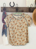 Lily Cotton Short Sleeve Tee Shirt - Horses