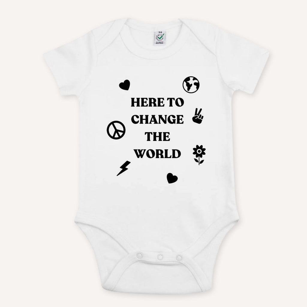 Here To Change The World Babygrow
