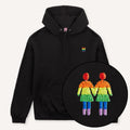 Holding Hands Embroidered Hoodie