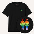 Holding Hands Embroidered Pride T-Shirt