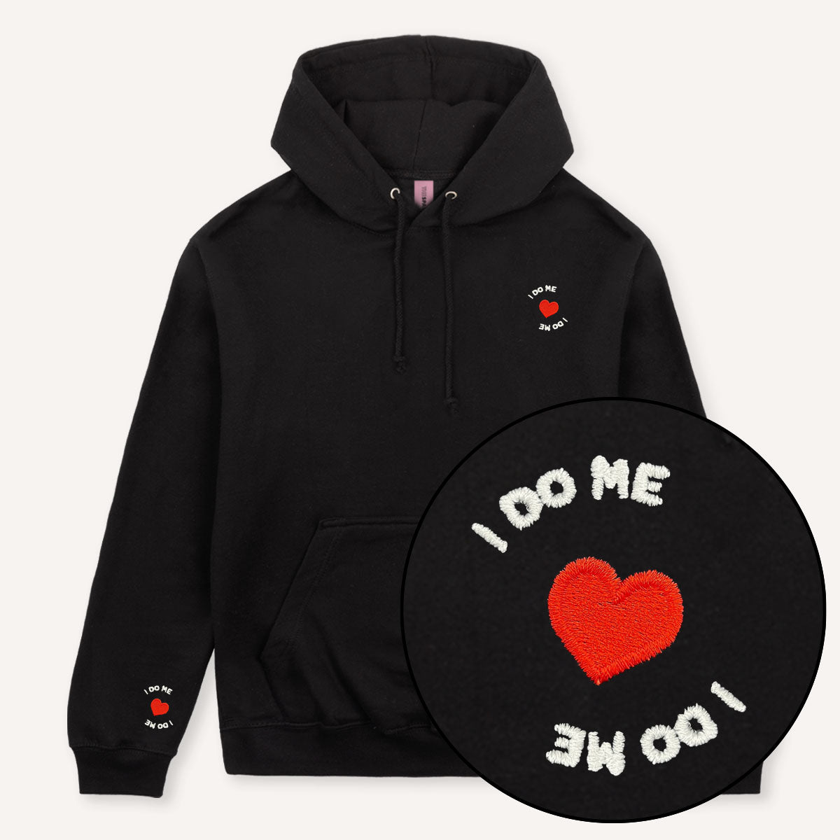 I do Me Tiny Embroidery Detail Hoodie