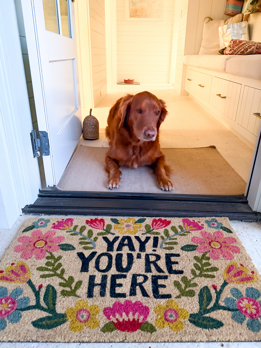 Bungalow Doormat - Cream Yay You're Here
