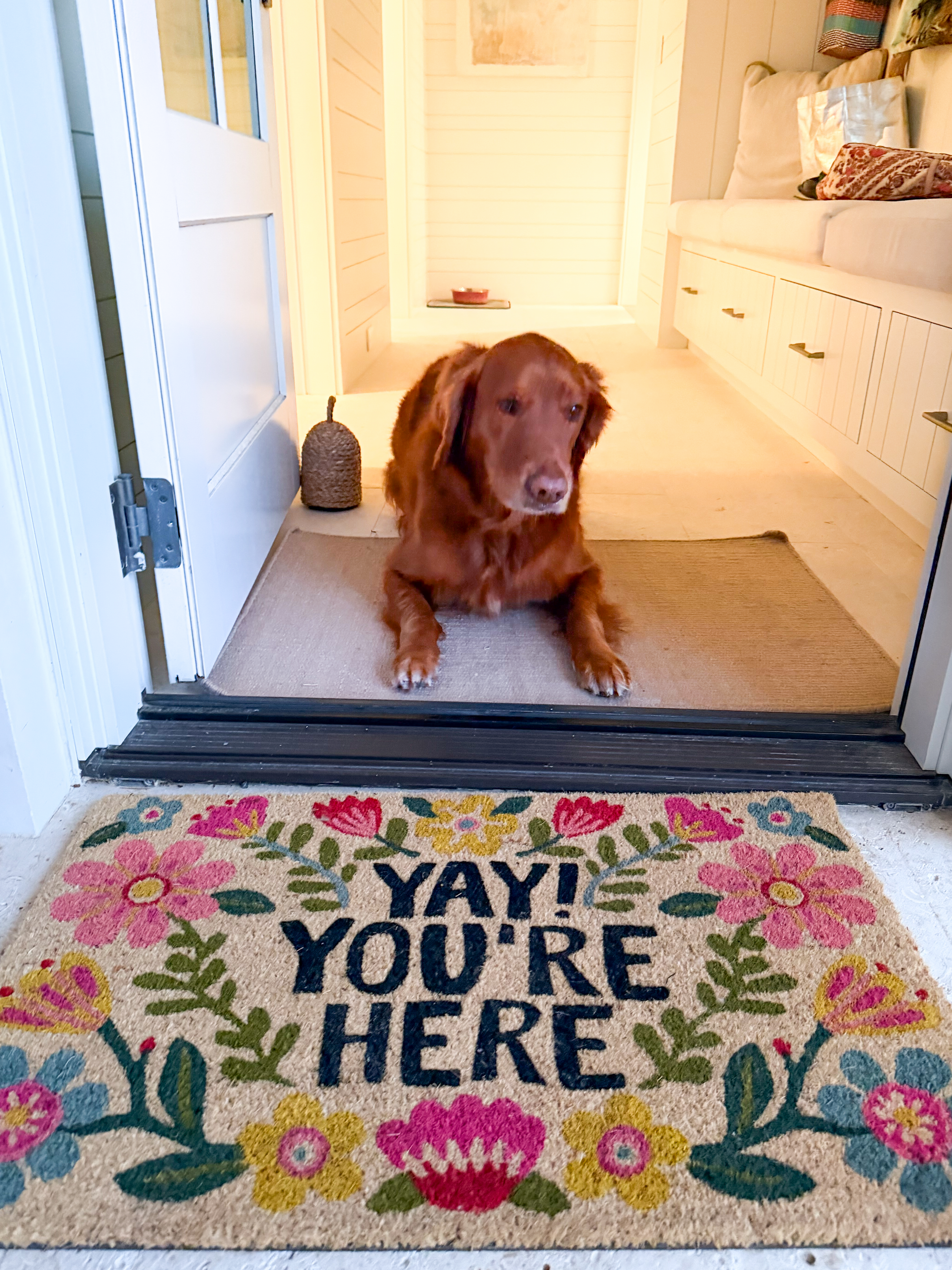 Bungalow Doormat - Cream Yay You're Here