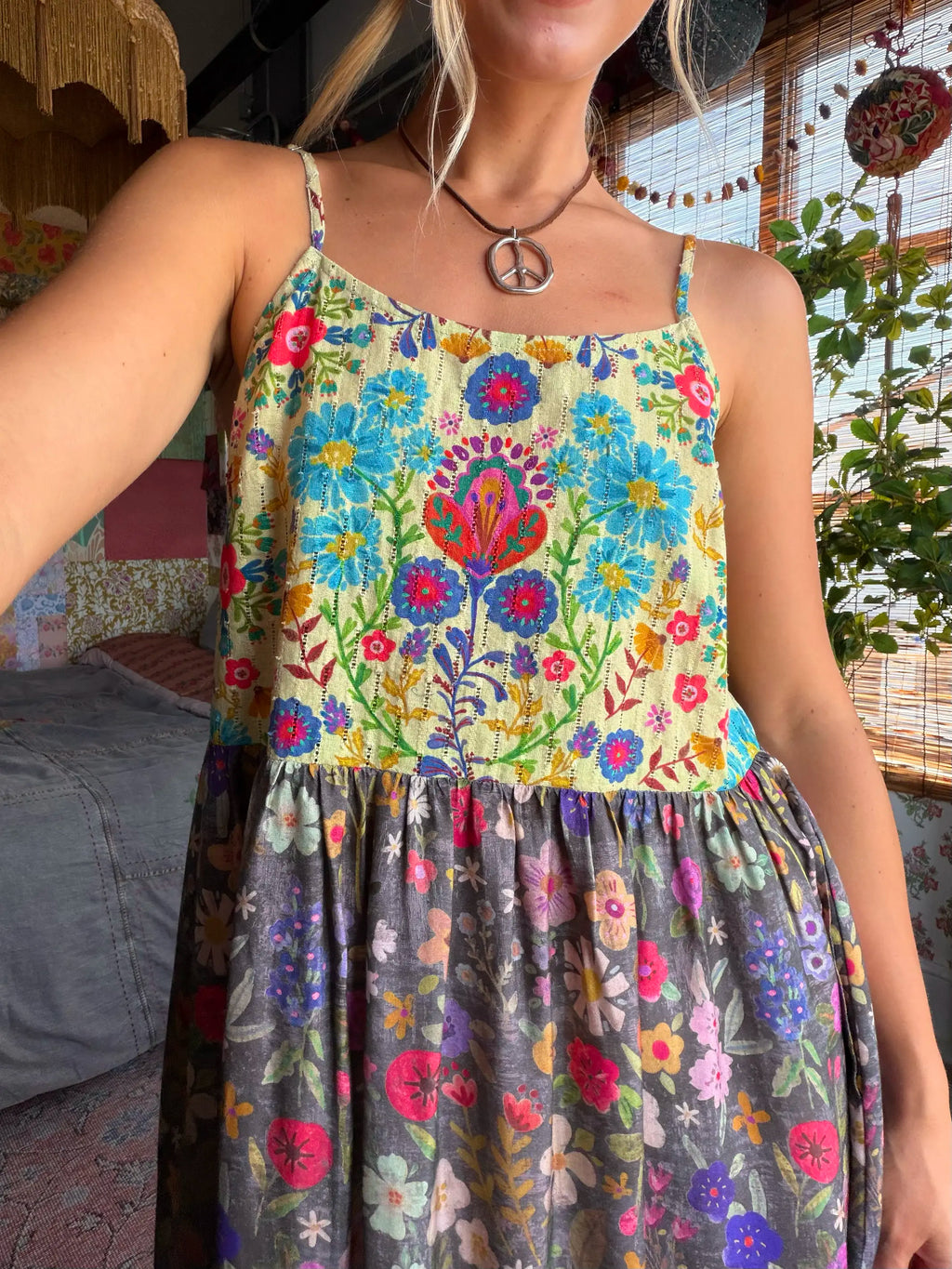 Lana Dress - Flung Floral Wildflowers