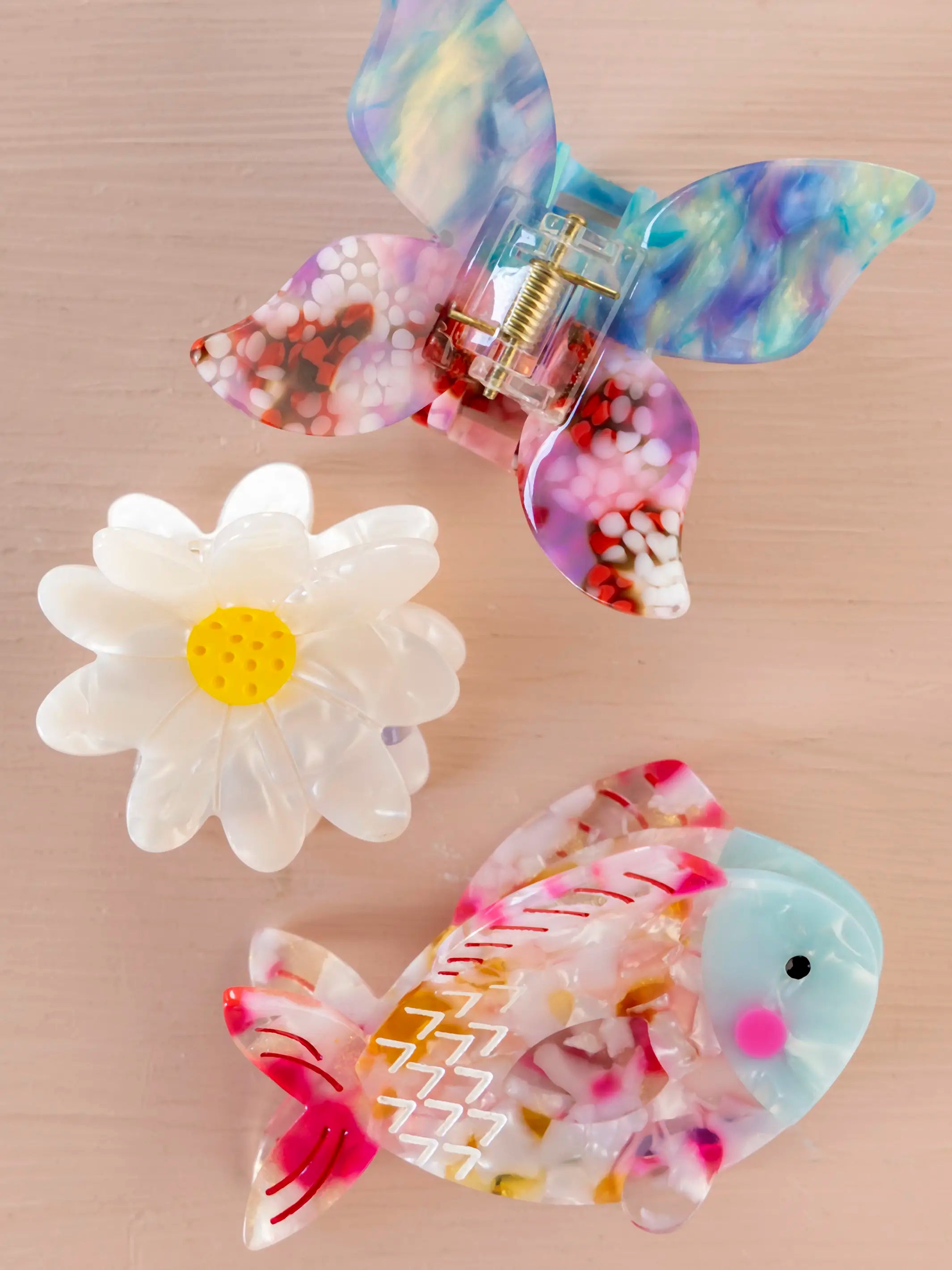Icon Hair Claw - Pink Fish