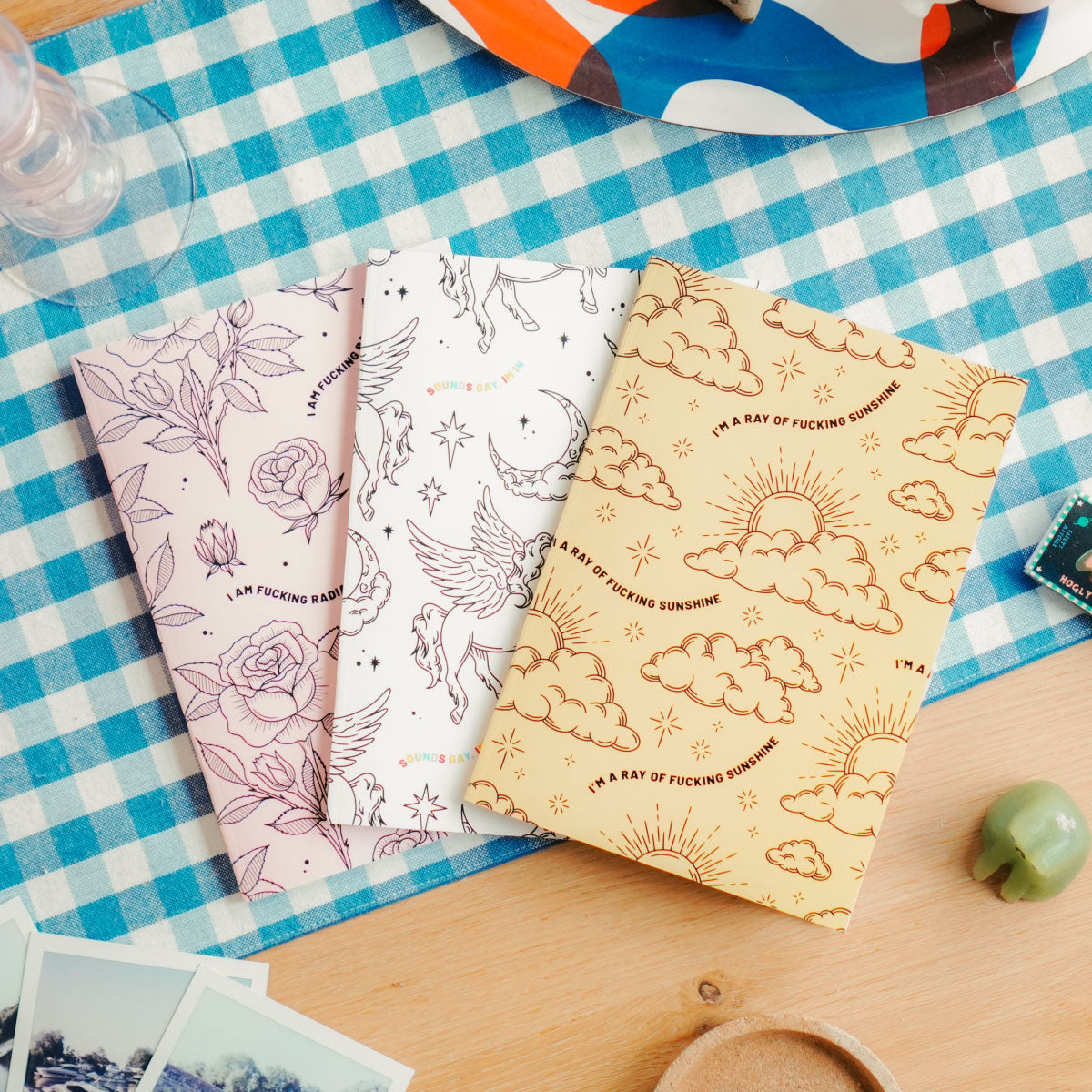 Illustrated Prints Notebooks (3 Pack)