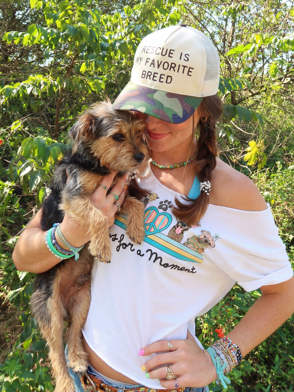 Embroidered Trucker Hat - Rescue Is My Favorite Breed