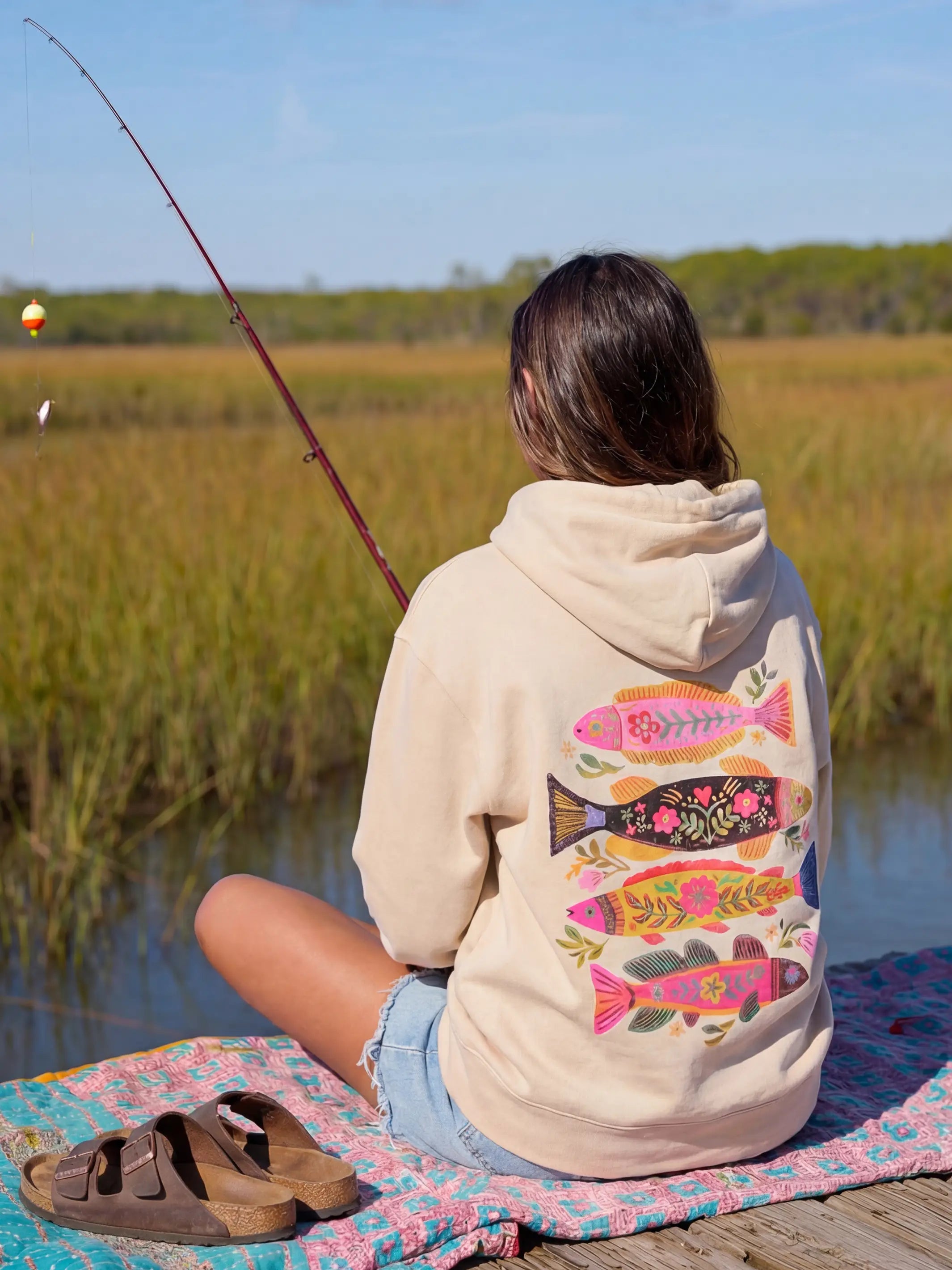 Natural Life Hoodie Sweatshirt - Fish