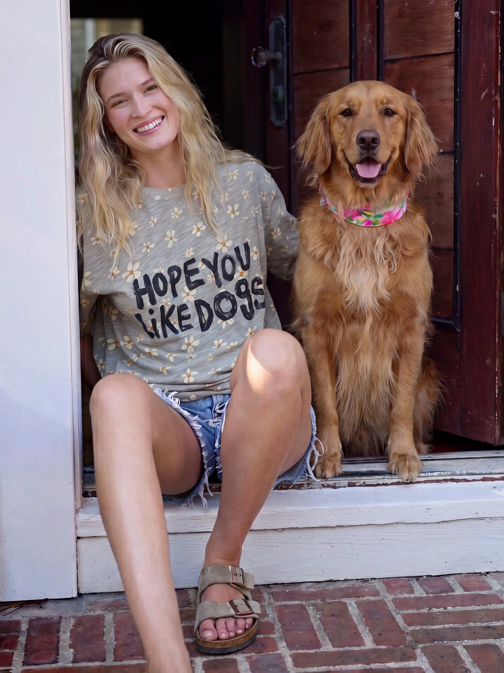 Life Is A Canvas Cotton Tee - Hope You Like Dogs