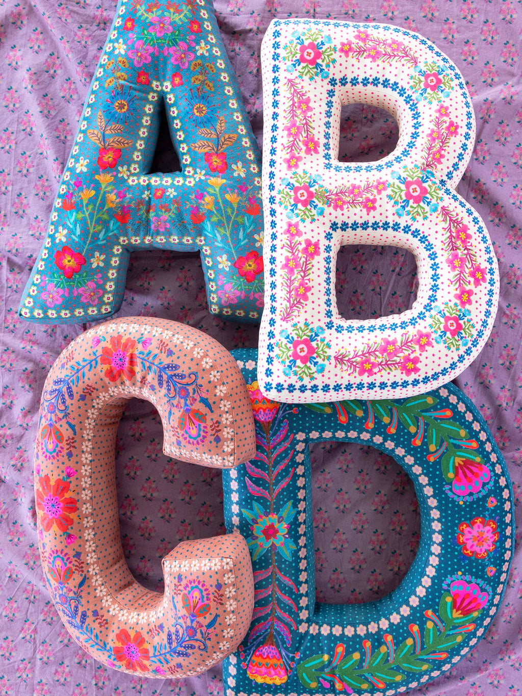 Velvet Initial Pillow - B
