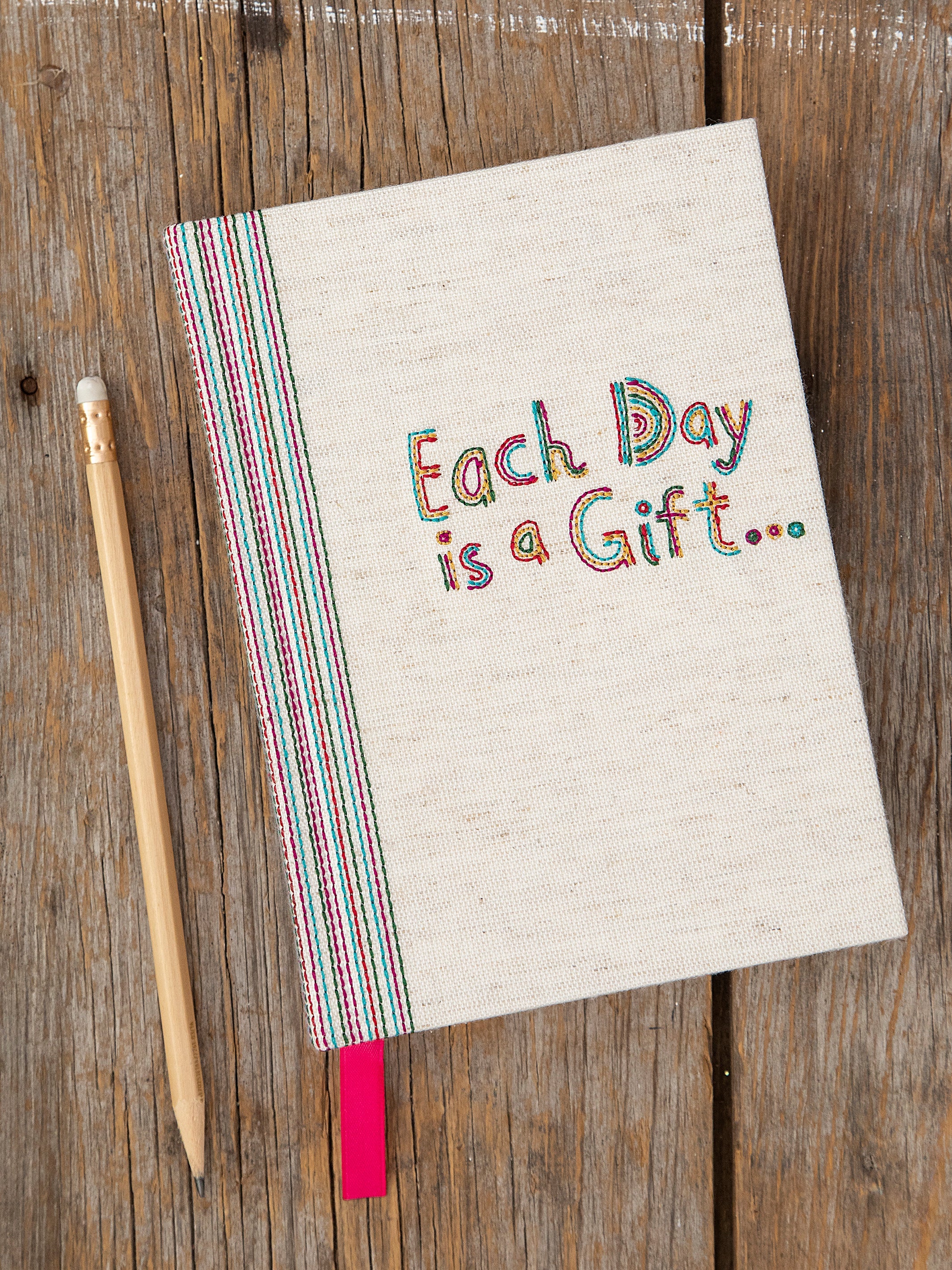 Embroidered 5 Year Daily Journal - Each Day Is A Gift