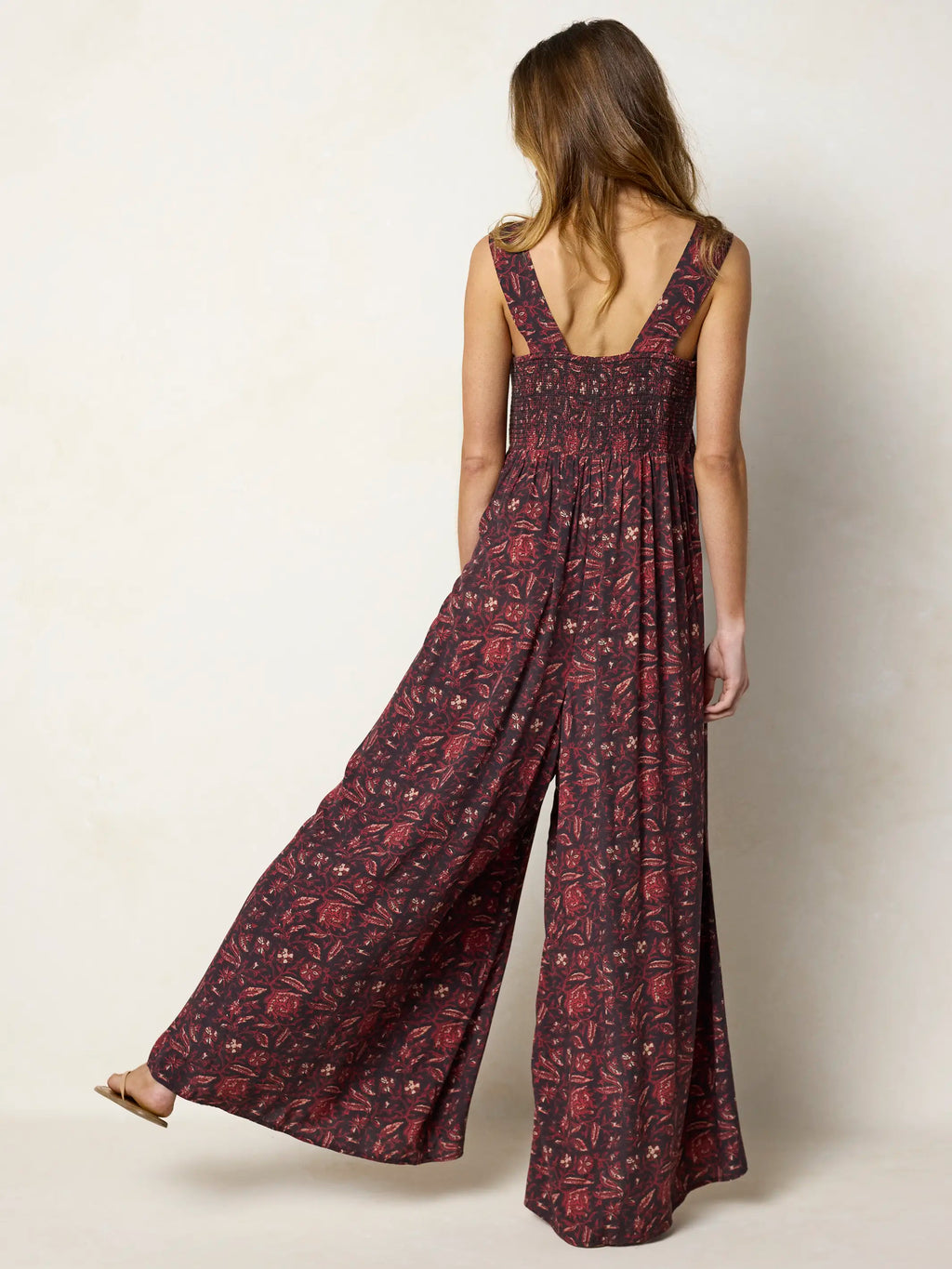 Tricia Jumpsuit - Brown Rust Floral