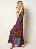 Let's Just Go Wide-Leg Jumpsuit - Woodcut Floral Blue