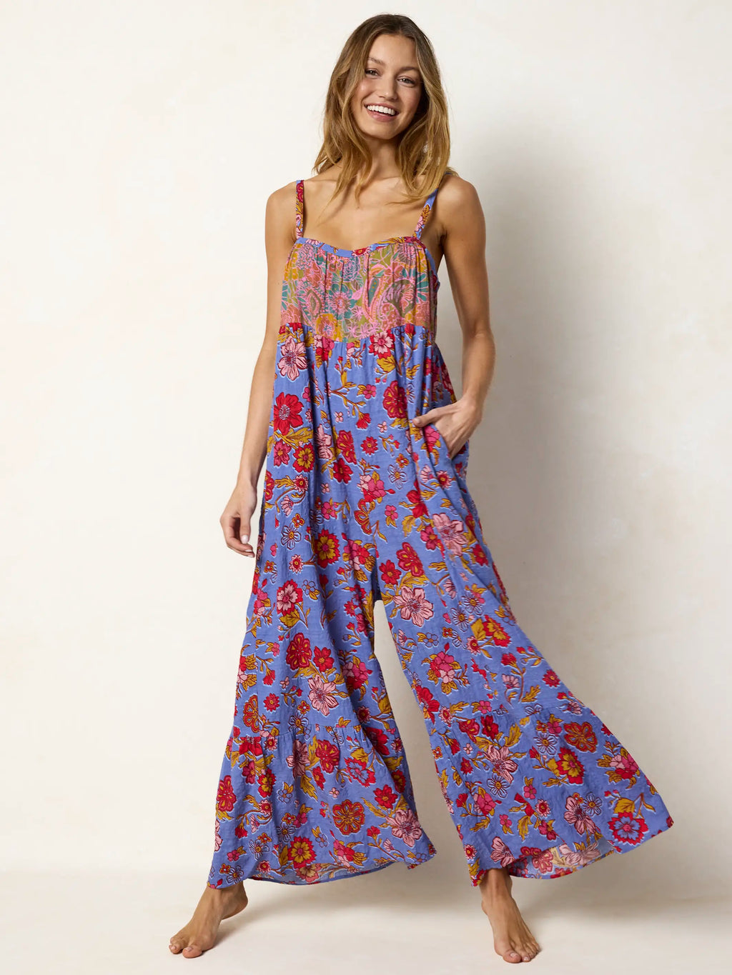 Stephanie Jumpsuit - Stella Blooms Blue
