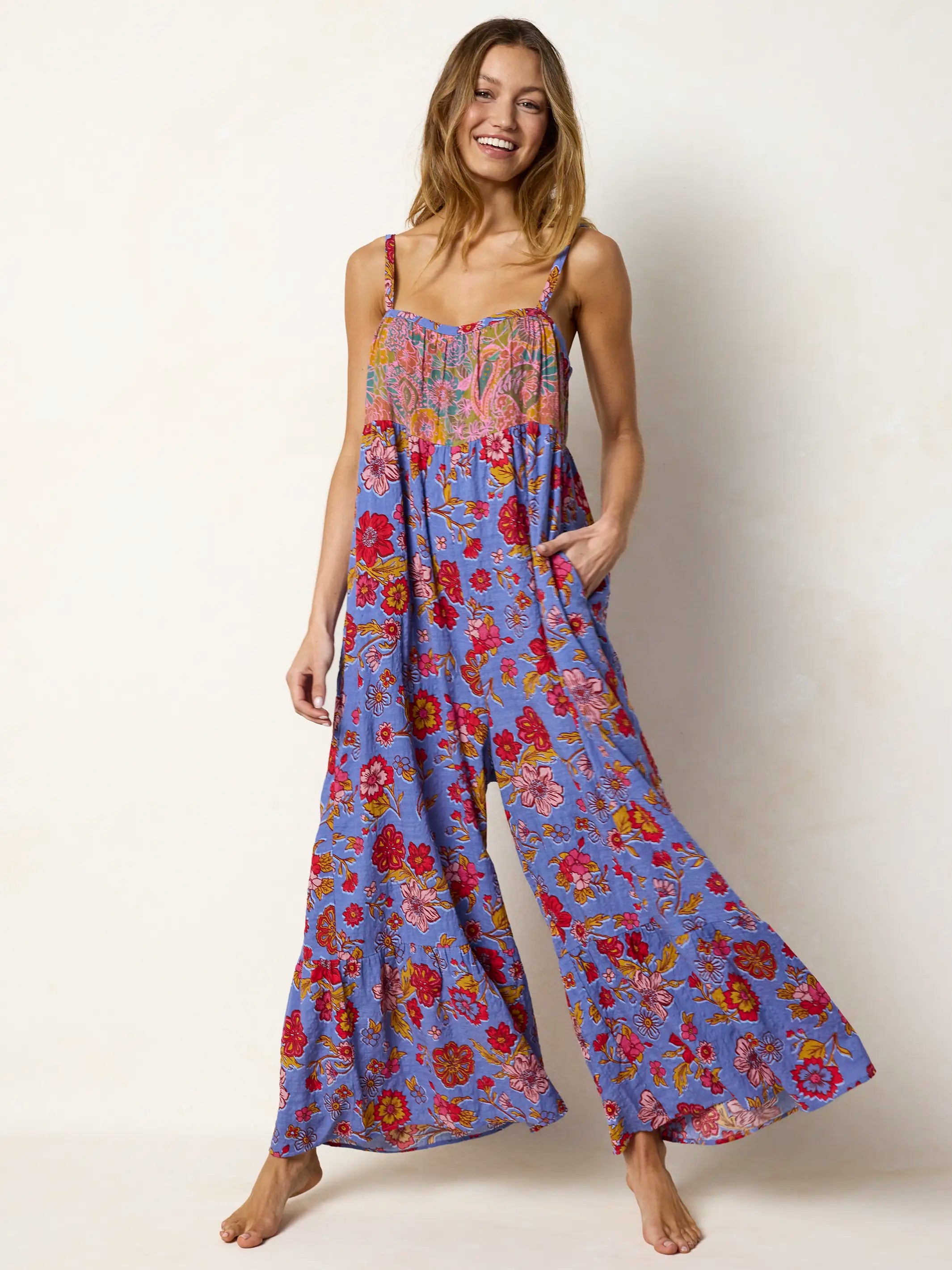 Stephanie Jumpsuit - Stella Blooms Blue