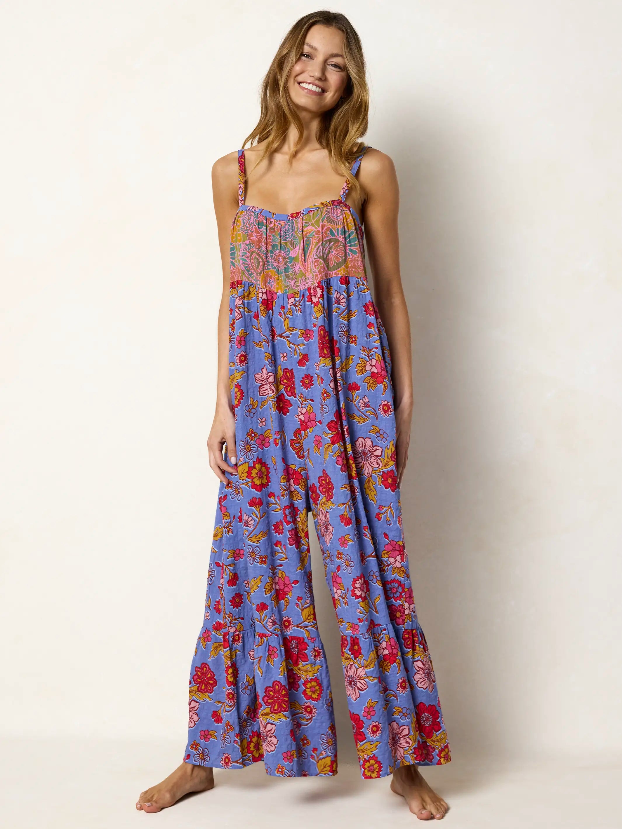 Stephanie Jumpsuit - Stella Blooms Blue