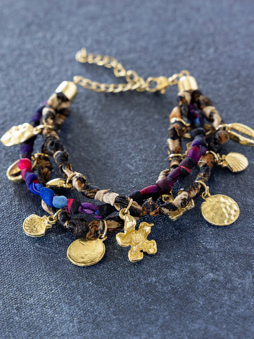 Happy Threads Charm Anklet