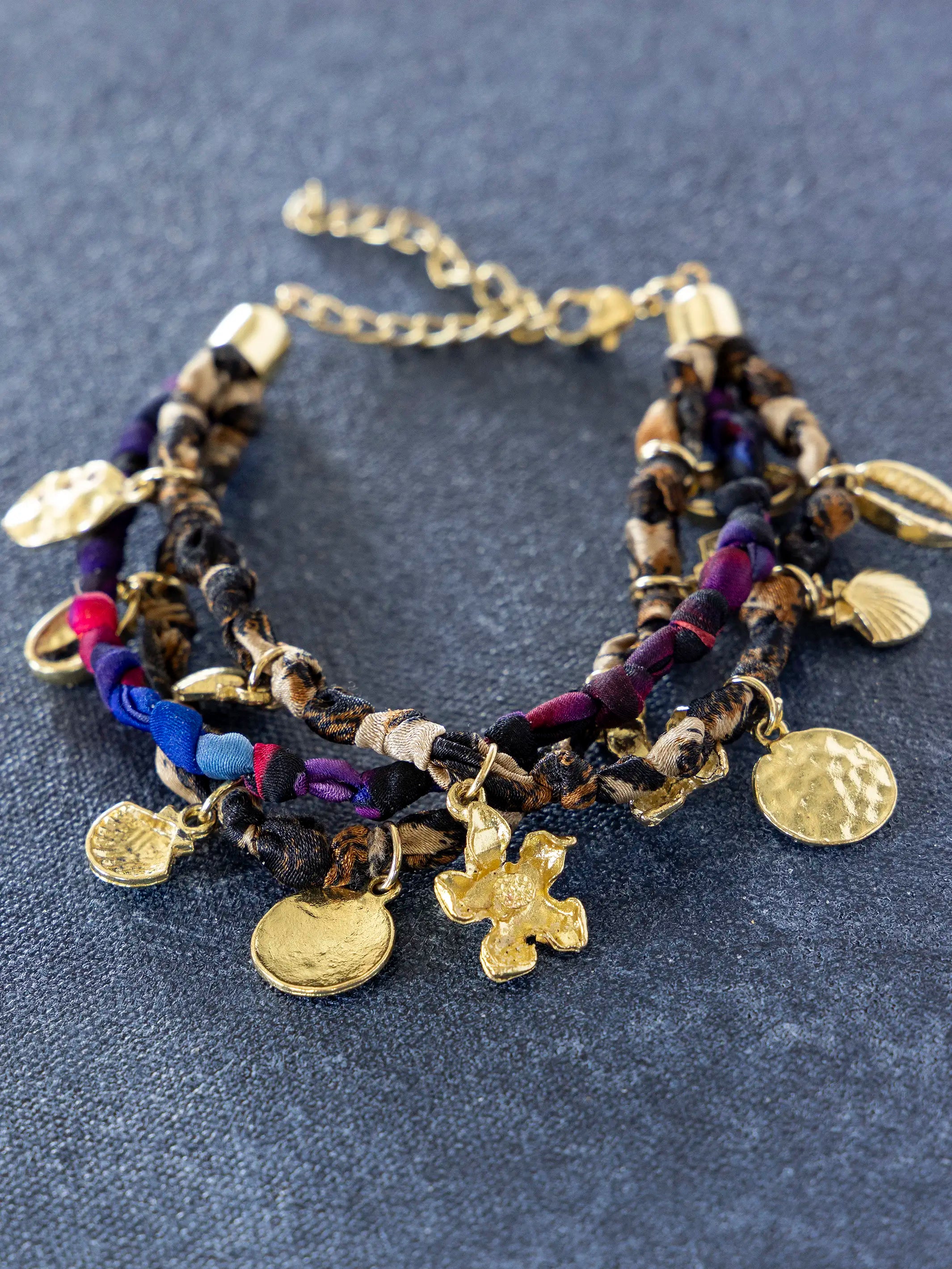 Happy Threads Charm Anklet