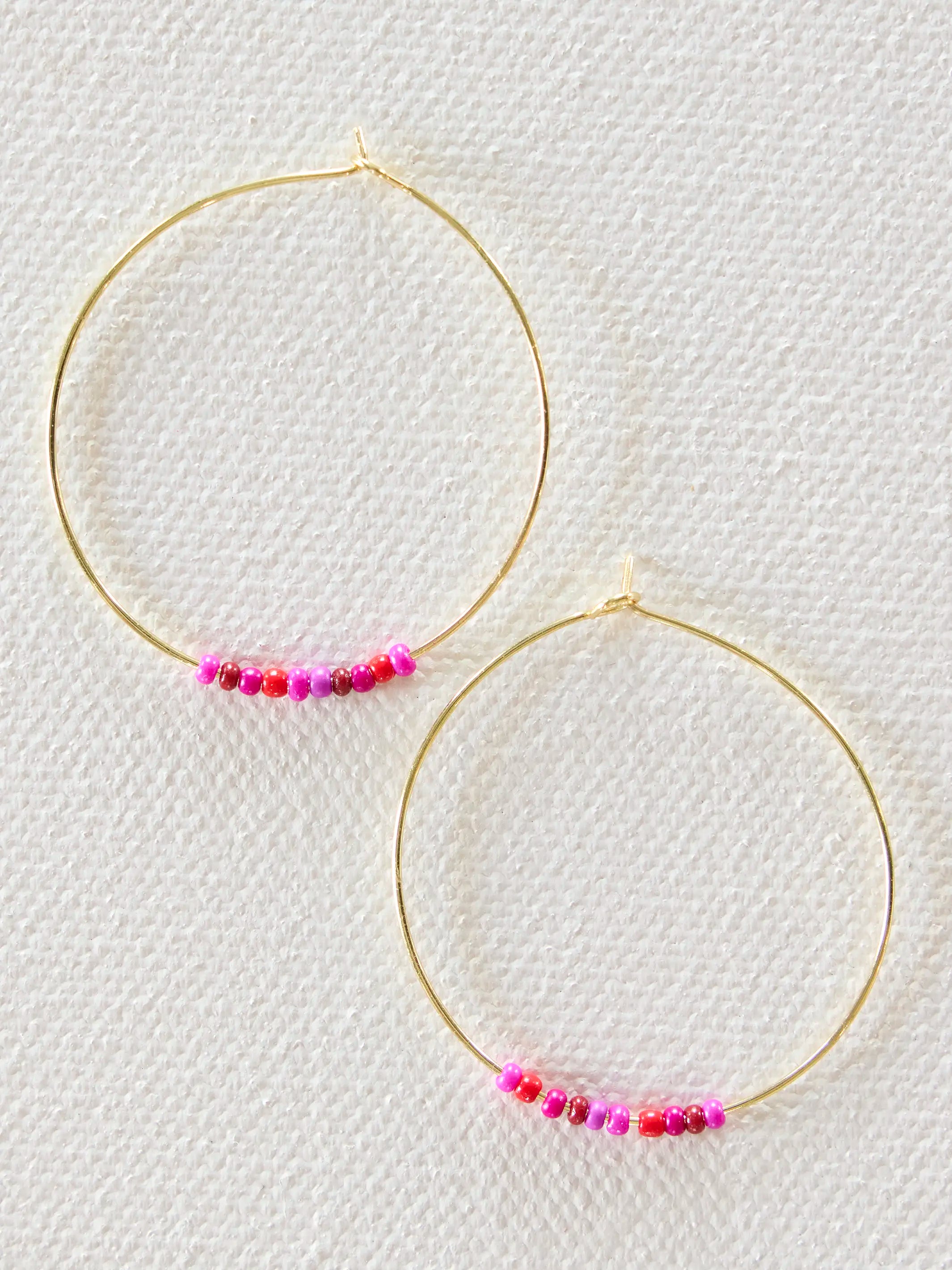 Perfect Hoop Earrings - Pink