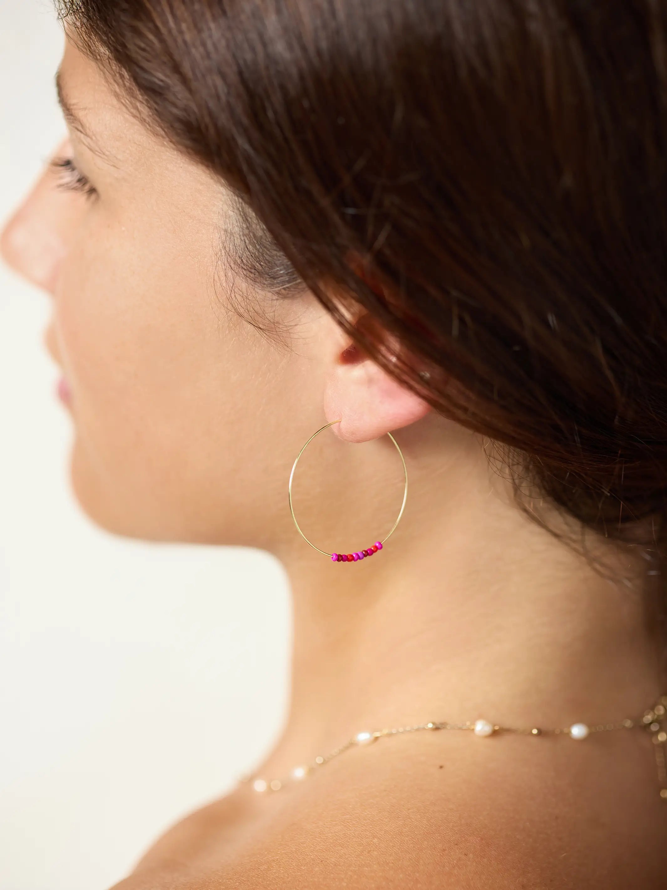 Perfect Hoop Earrings - Pink