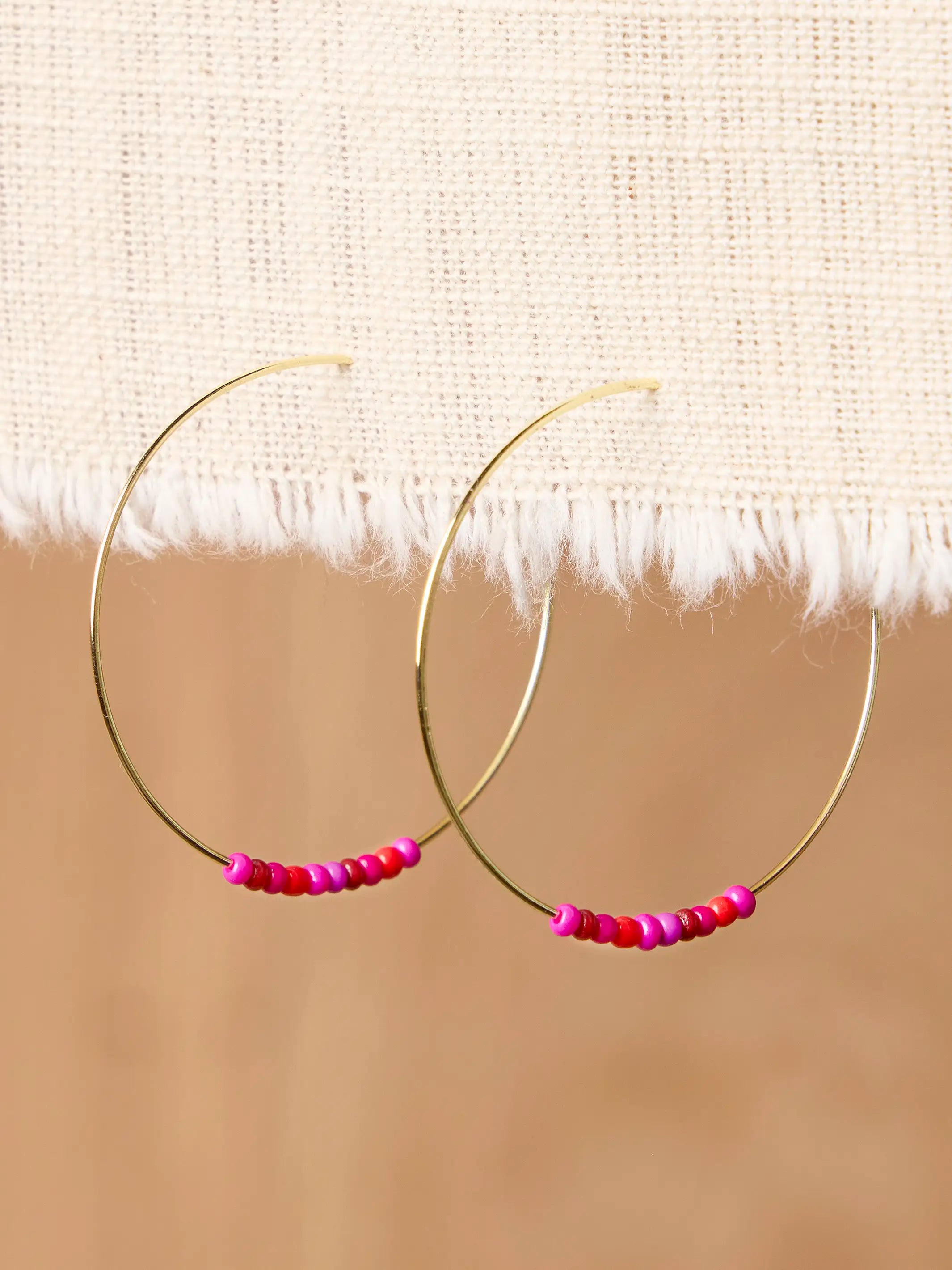 Perfect Hoop Earrings - Pink