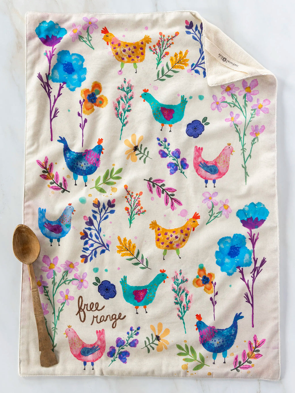 Cotton Dish Towel - Chickens