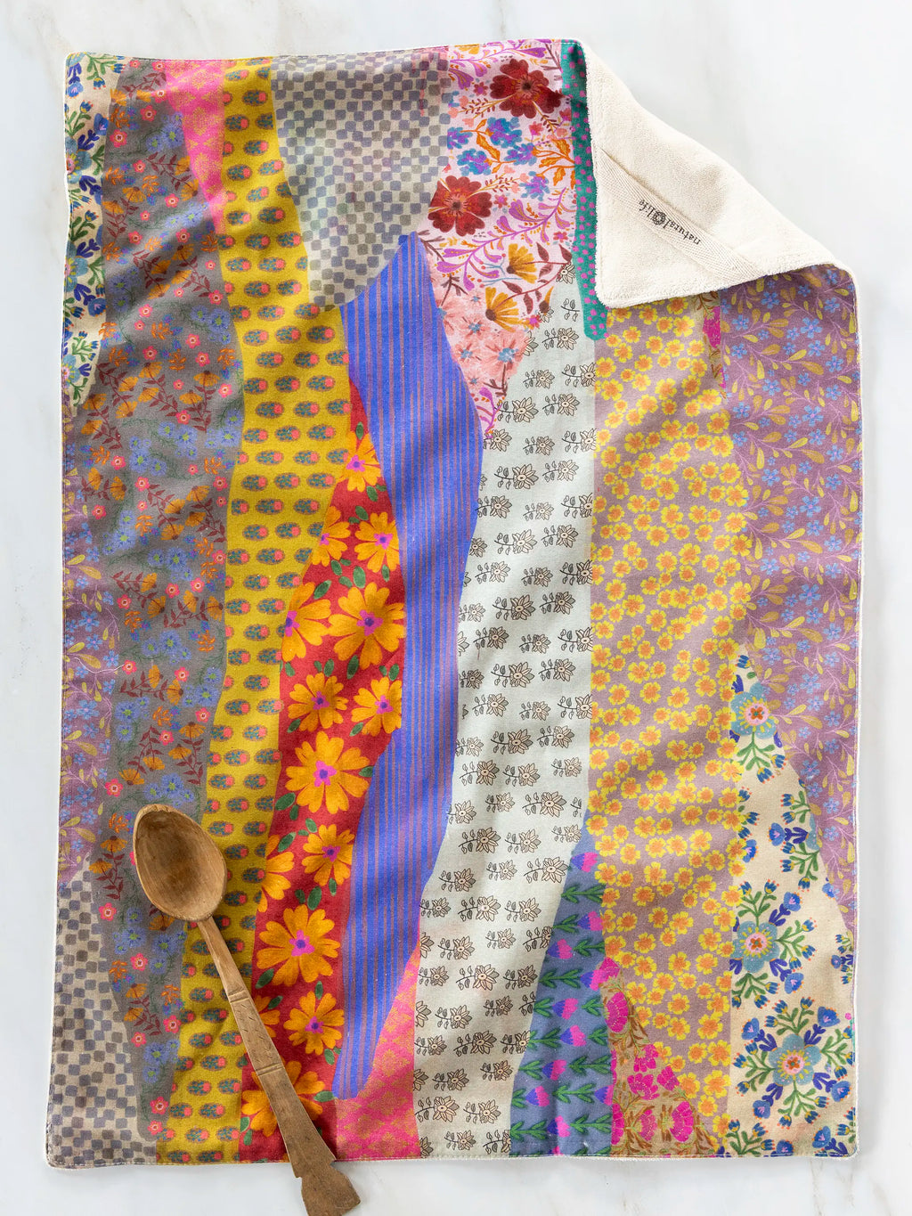 Cotton Dish Towel - Garden Waves