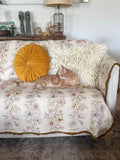 Mom's Favorite Sofa Cover - Ivory Dahlia Rows