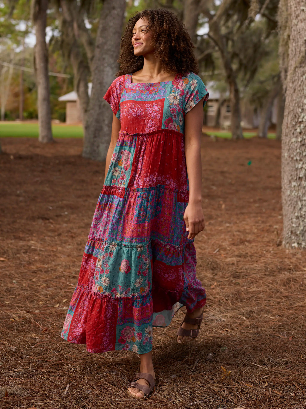 Berkley Maxi Dress - Jewel Positano Scarf
