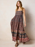 Patricia Maxi Dress - Wildflower Medallion Border