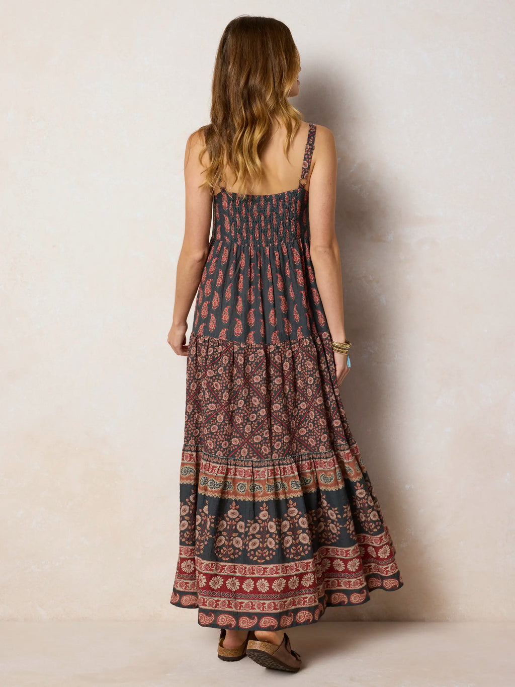 Patricia Maxi Dress - Wildflower Medallion Border
