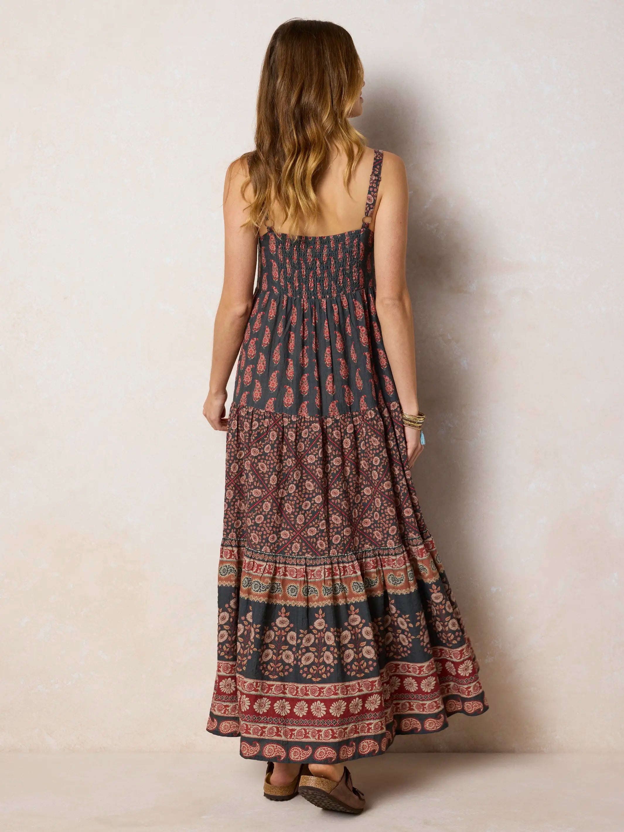 Patricia Maxi Dress - Wildflower Medallion Border