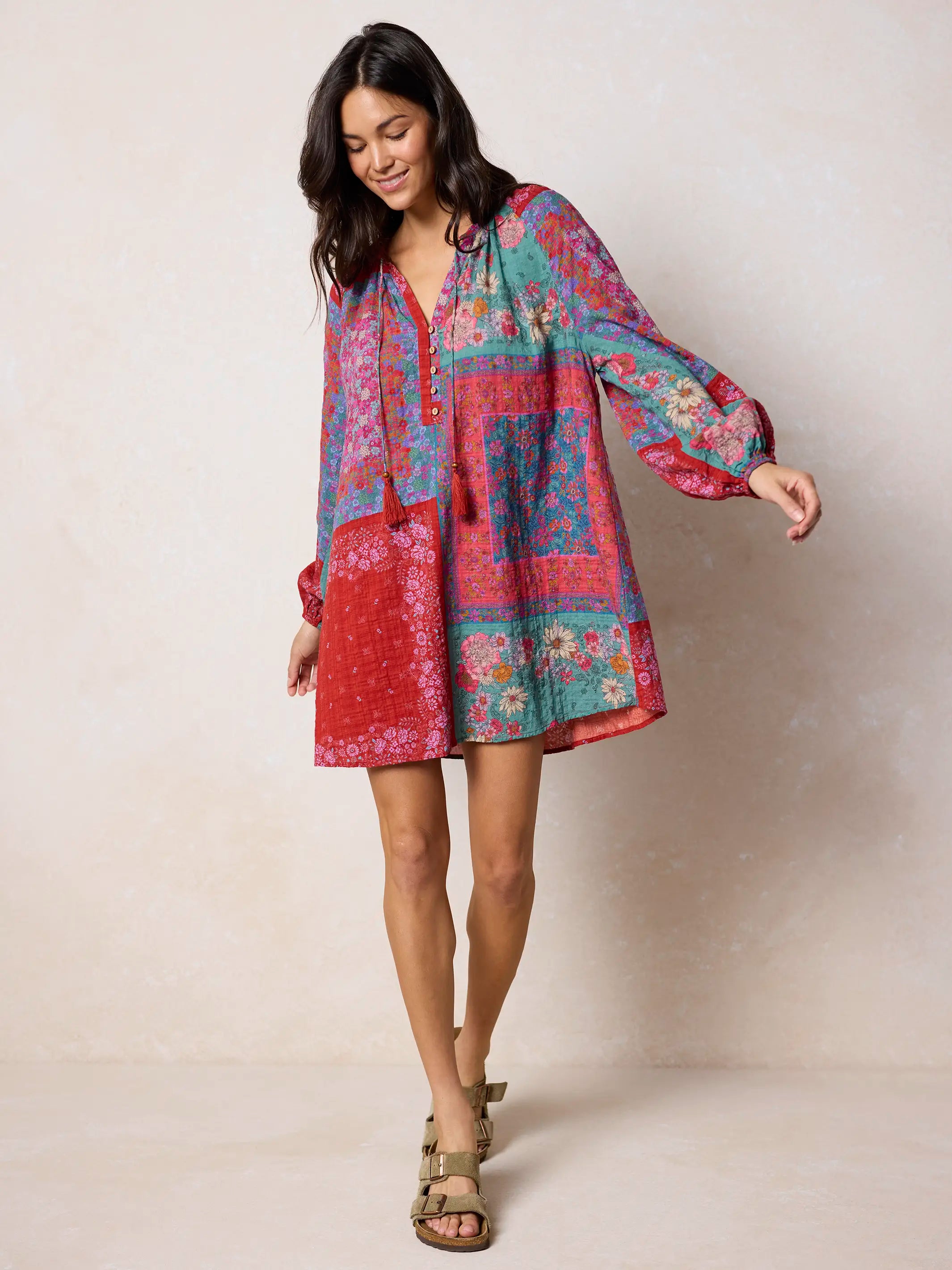 Camille Mini Dress - Jewel Positano Scarf