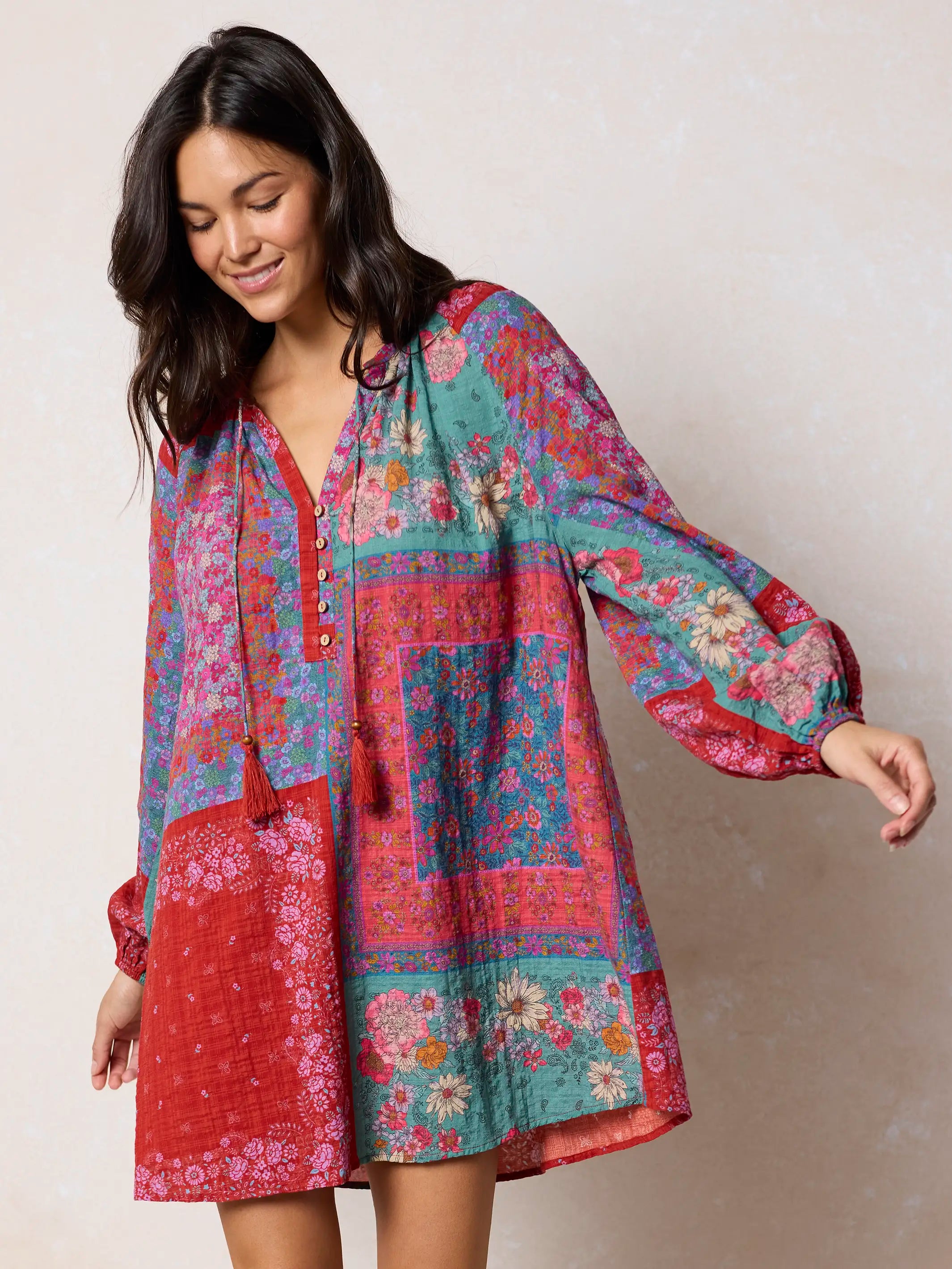 Camille Mini Dress - Jewel Positano Scarf