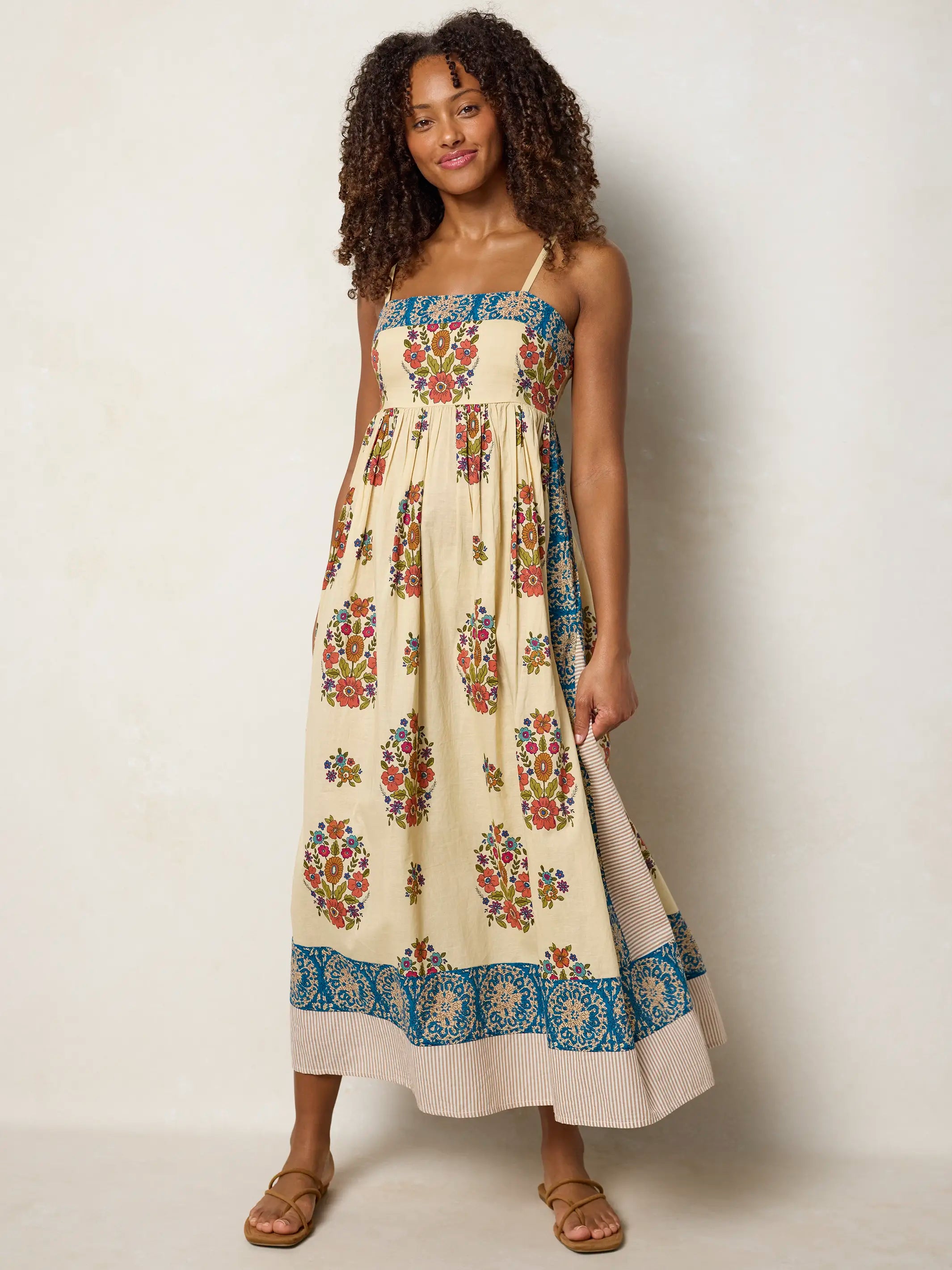Bailey Maxi Dress - Jaipur Stripe Ivory