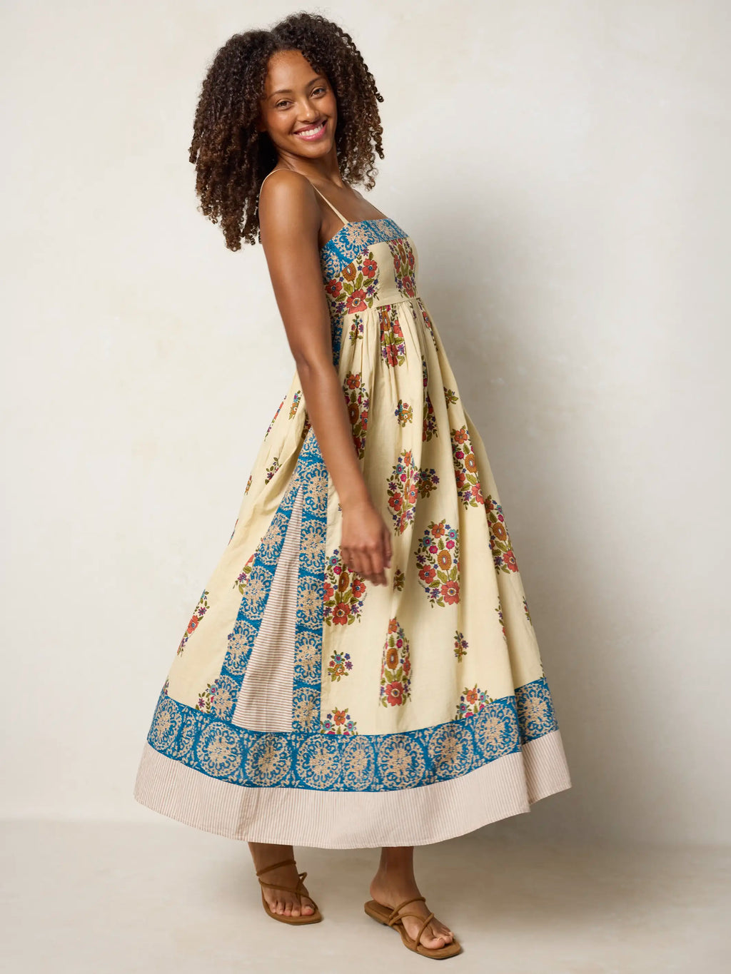 Bailey Maxi Dress - Jaipur Stripe Ivory