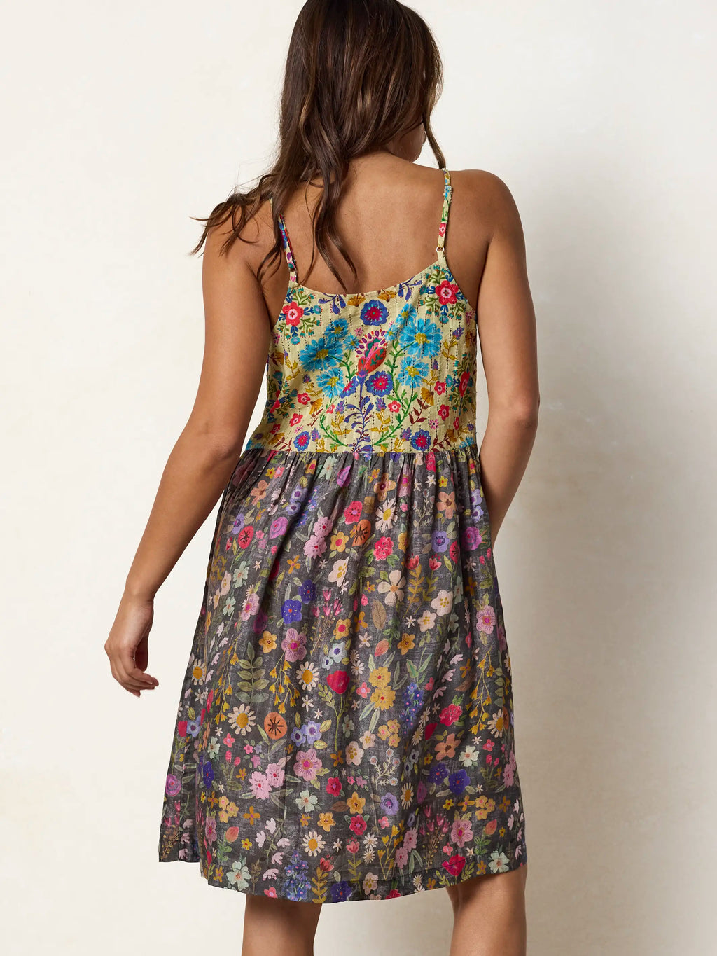Lana Dress - Flung Floral Wildflowers