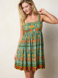 Bailey Mini Dress - Buttercup Floral Seafoam