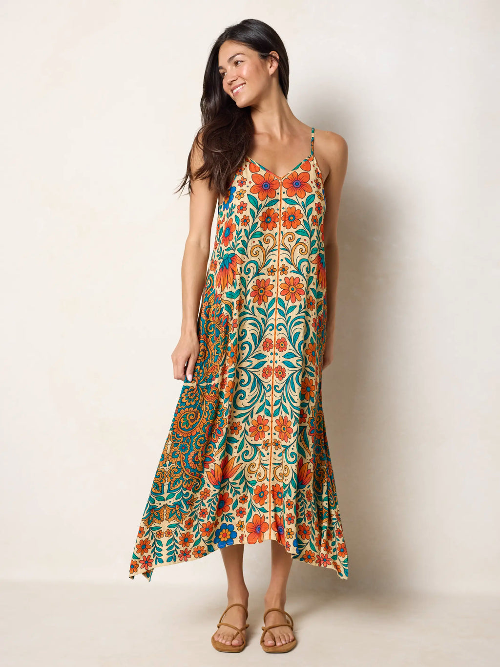 Katrina Midi Slip Dress - Santa Fe Floral