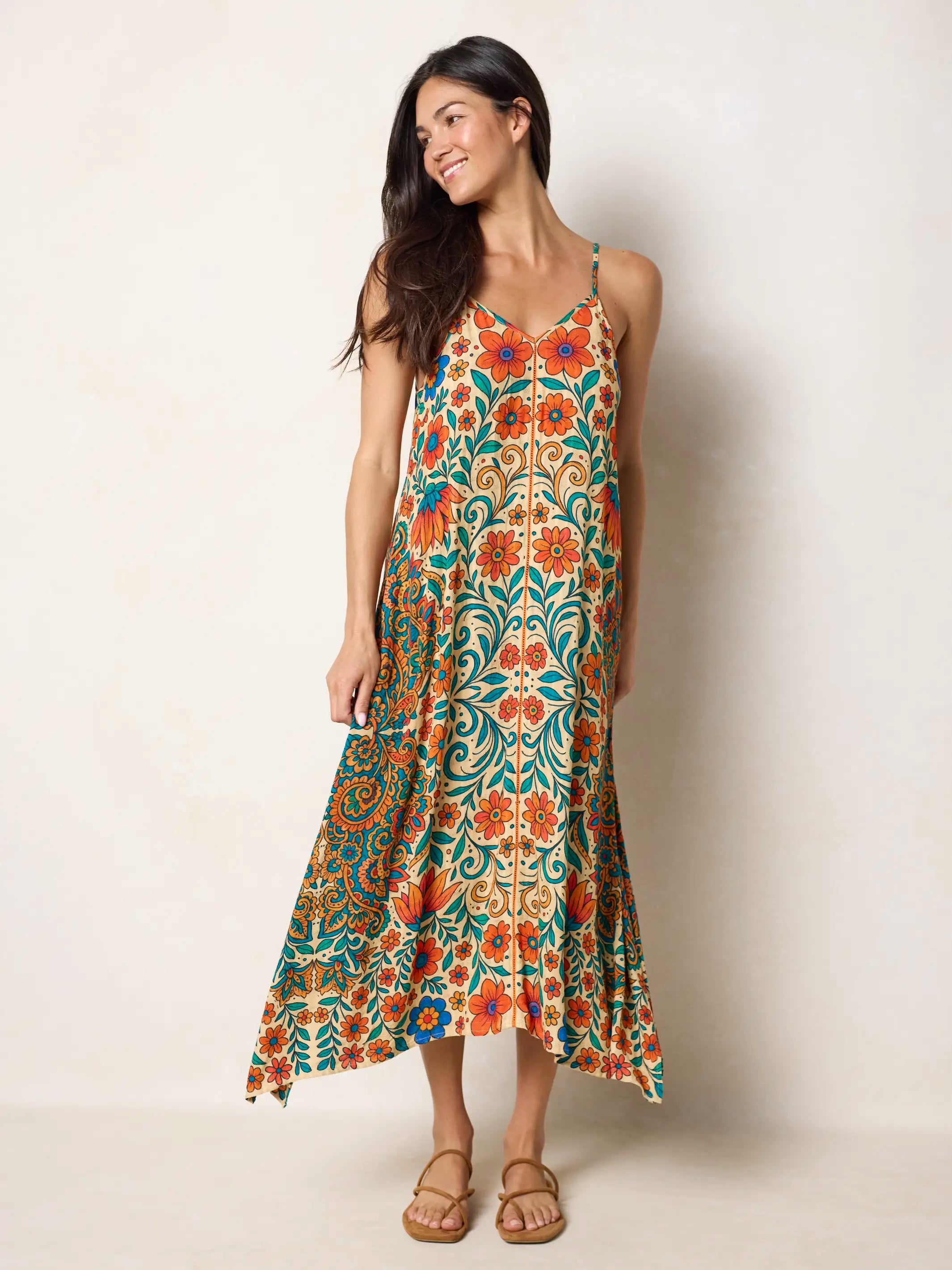 Katrina Midi Slip Dress - Santa Fe Floral