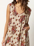Hangout Cotton Midi Dress - English Garden Cream
