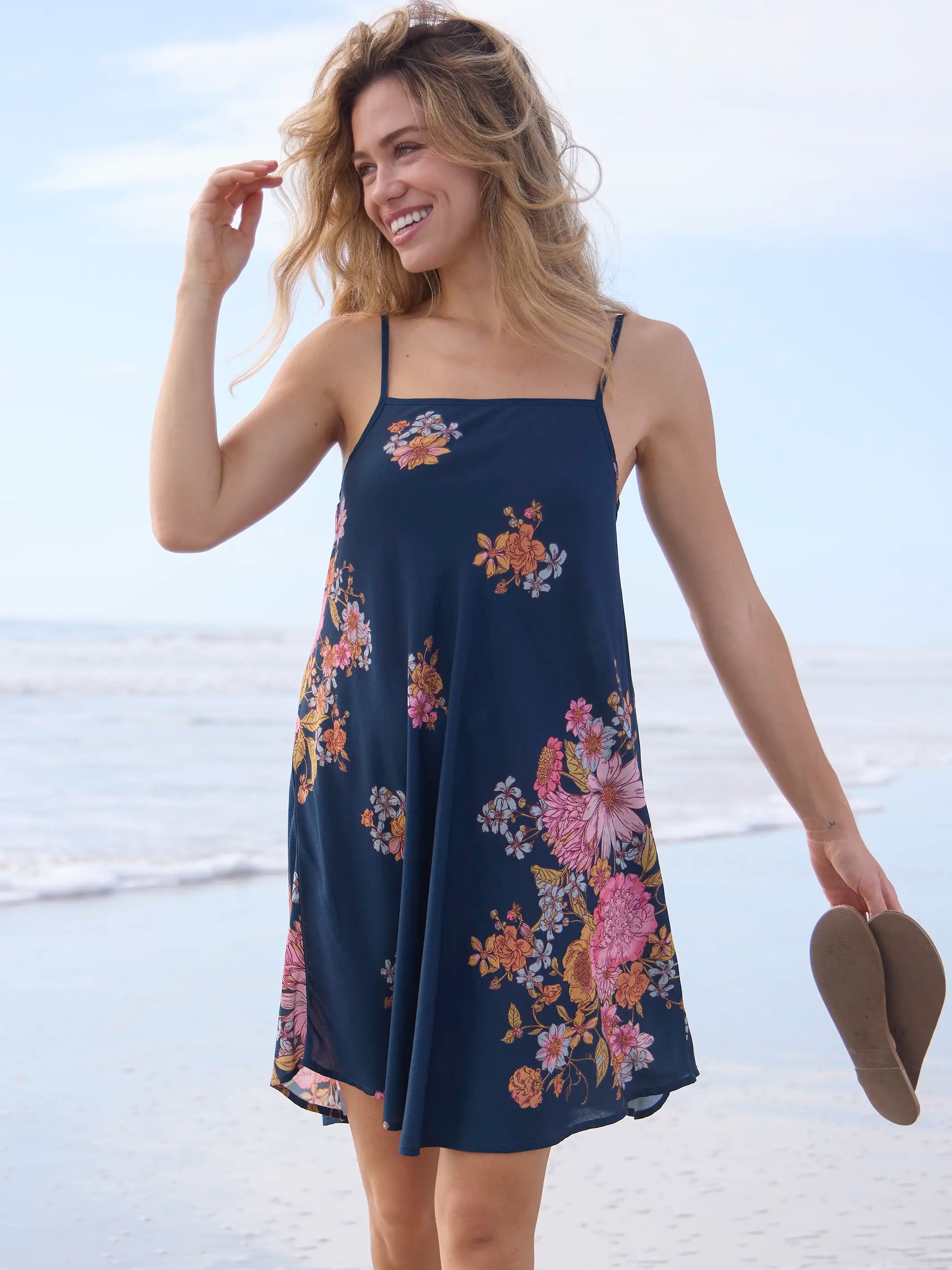 Amellia Mini Dress - English Garden Navy