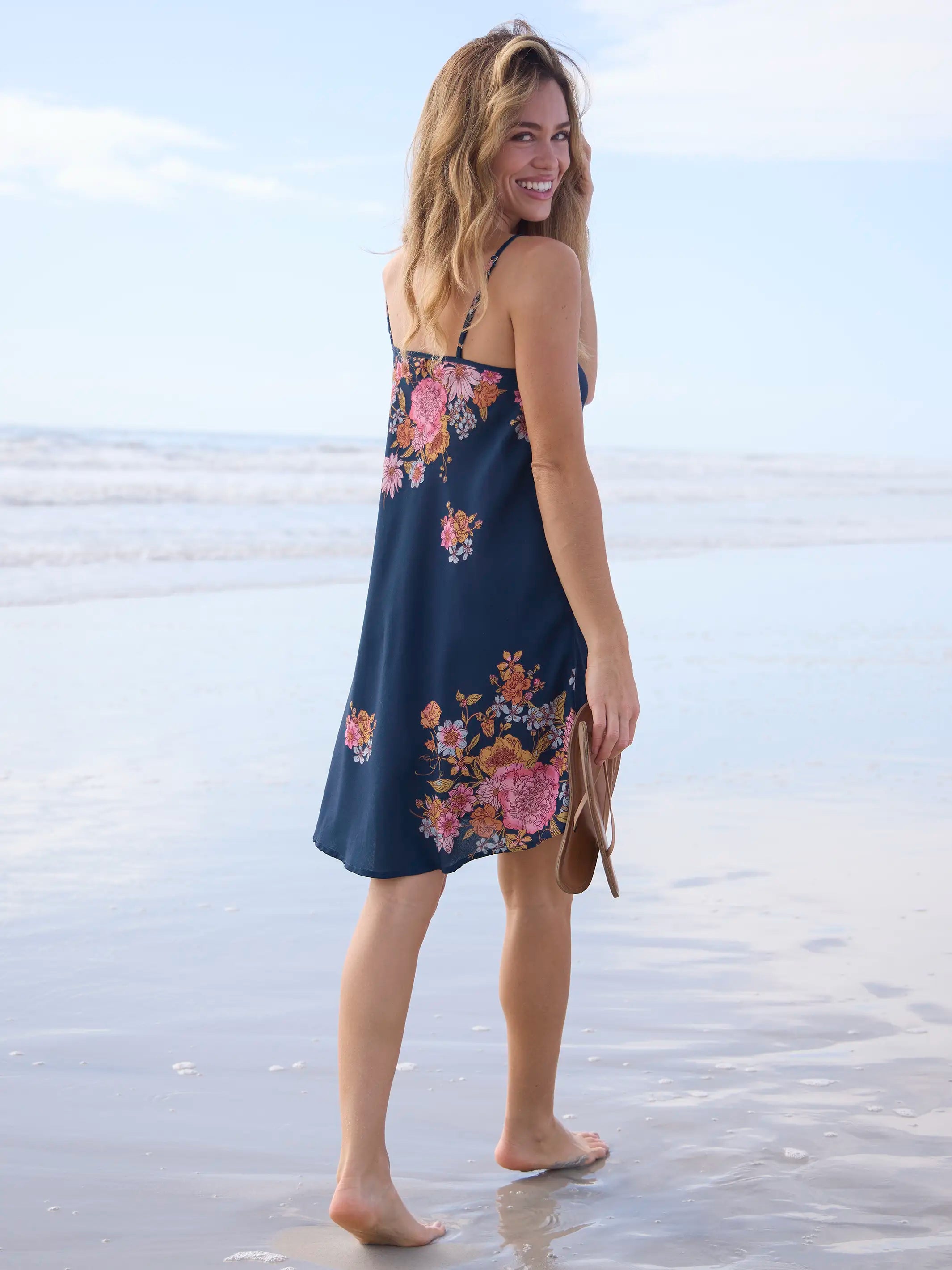 Amellia Mini Dress - English Garden Navy