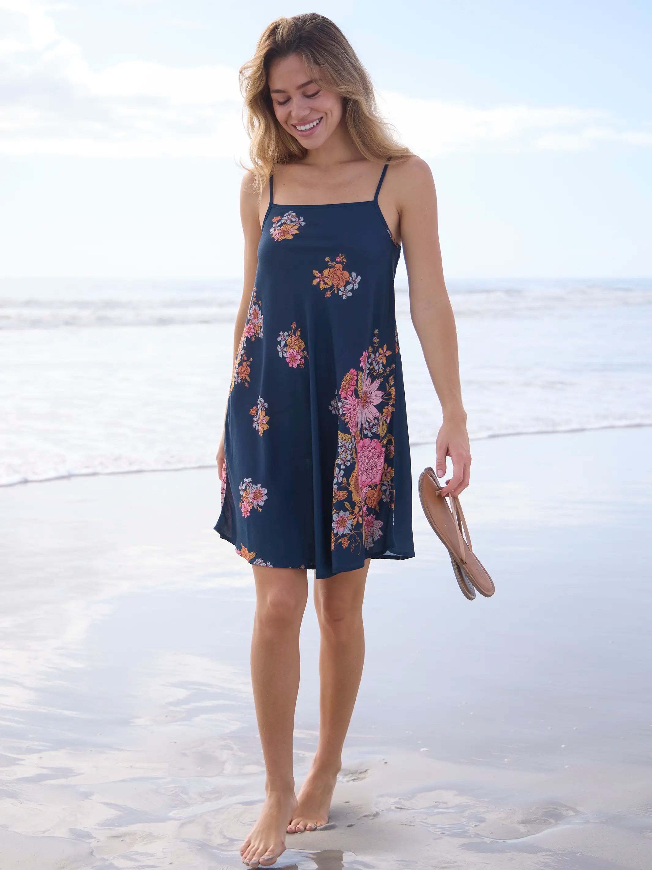 Amellia Mini Dress - English Garden Navy