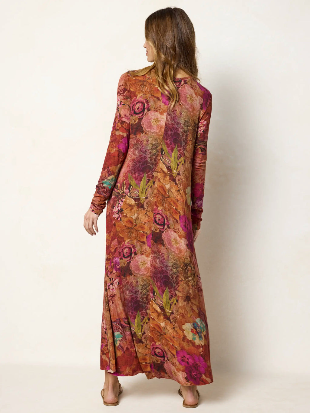 Stevie ButterSoft Knit Maxi Dress - Autumn Electric Garden