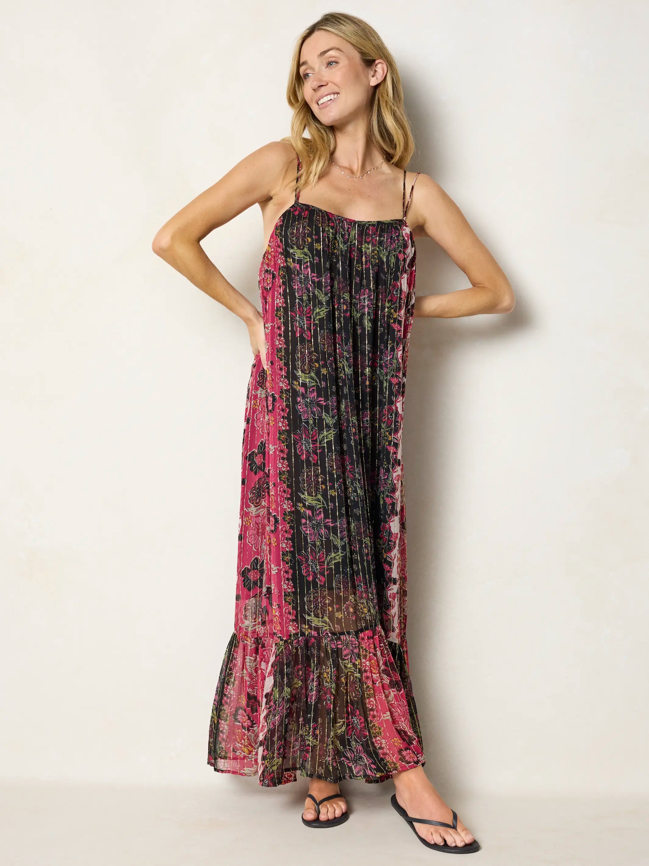 Alice Maxi Dress - Stella Blooms Pink